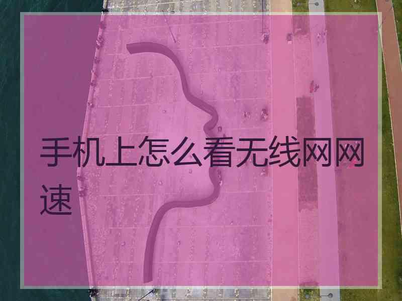 手机上怎么看无线网网速