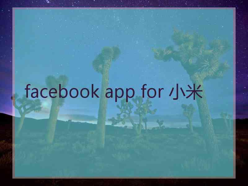 facebook app for 小米