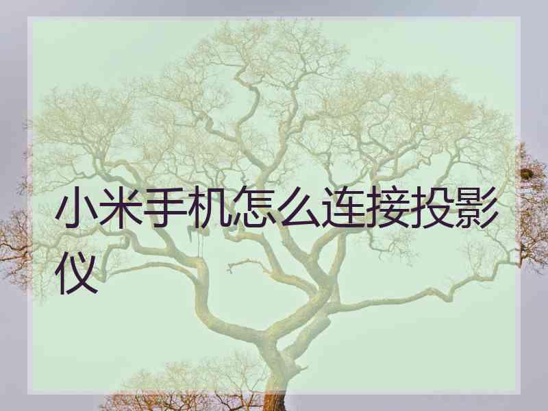 小米手机怎么连接投影仪