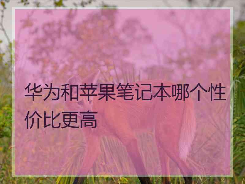 华为和苹果笔记本哪个性价比更高