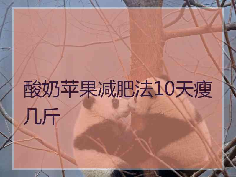 酸奶苹果减肥法10天瘦几斤