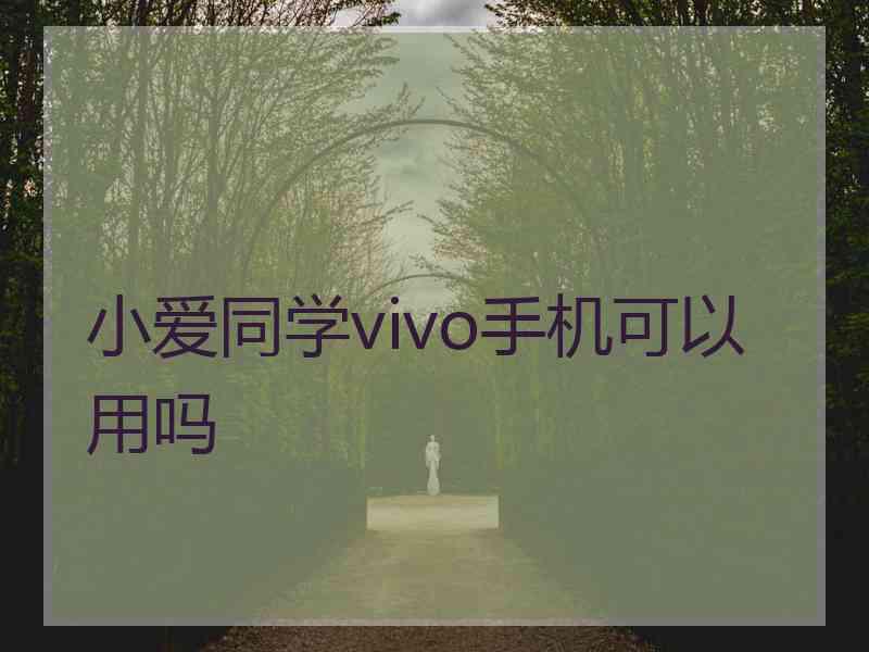 小爱同学vivo手机可以用吗