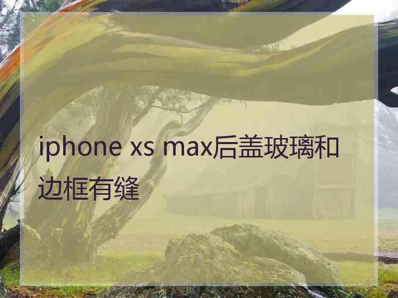 iphone xs max后盖玻璃和边框有缝