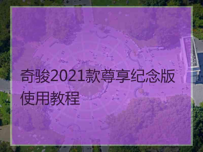 奇骏2021款尊享纪念版使用教程