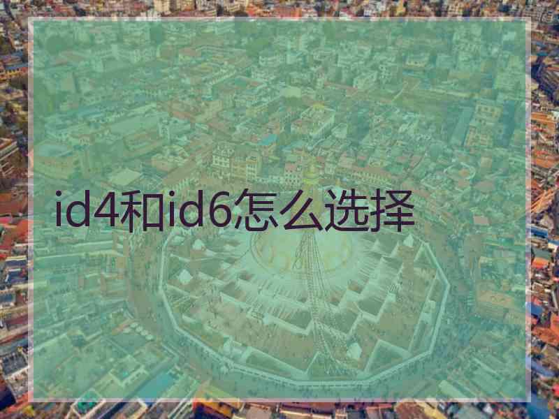 id4和id6怎么选择