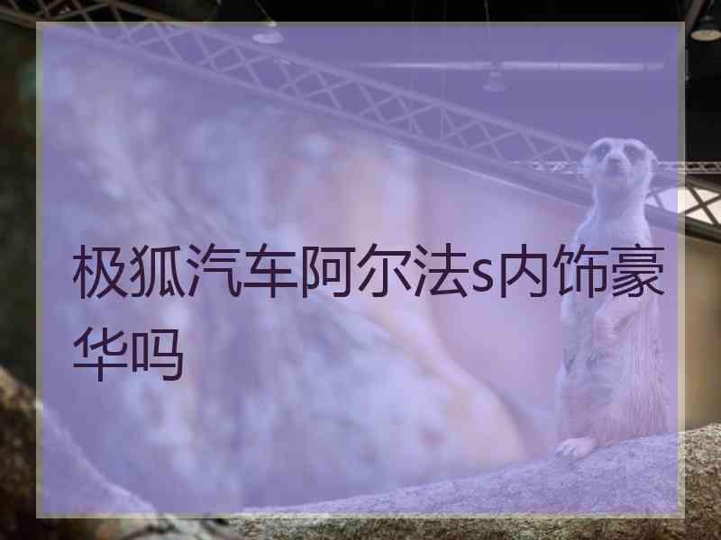 极狐汽车阿尔法s内饰豪华吗