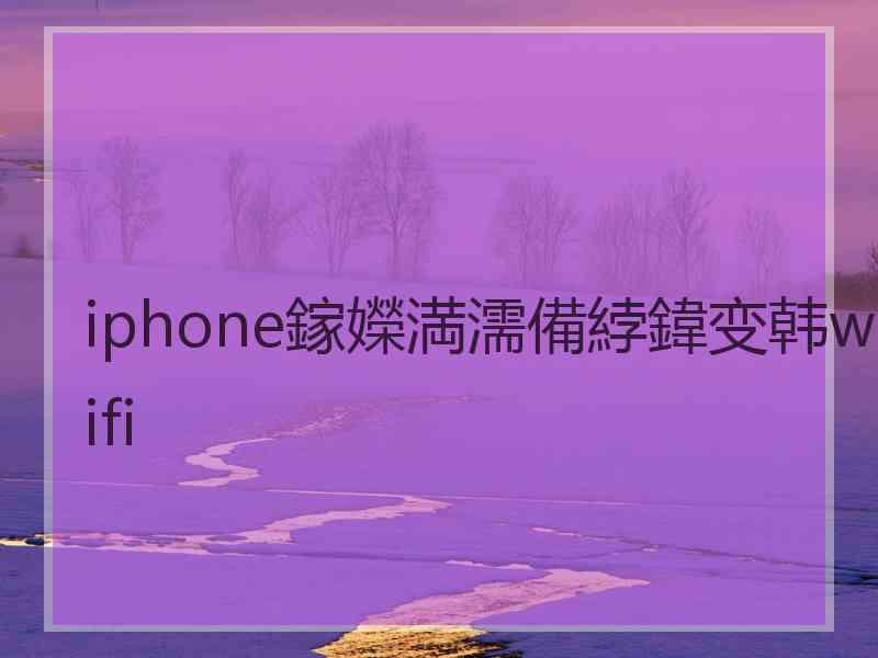 iphone鎵嬫満濡備綍鍏变韩wifi