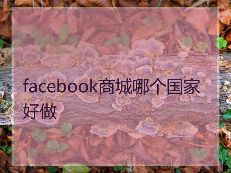 facebook商城哪个国家好做