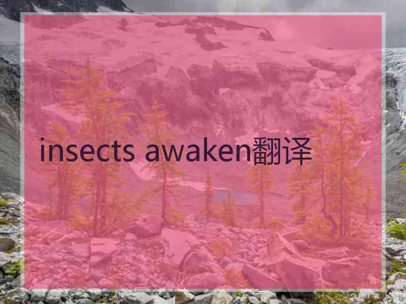 insects awaken翻译