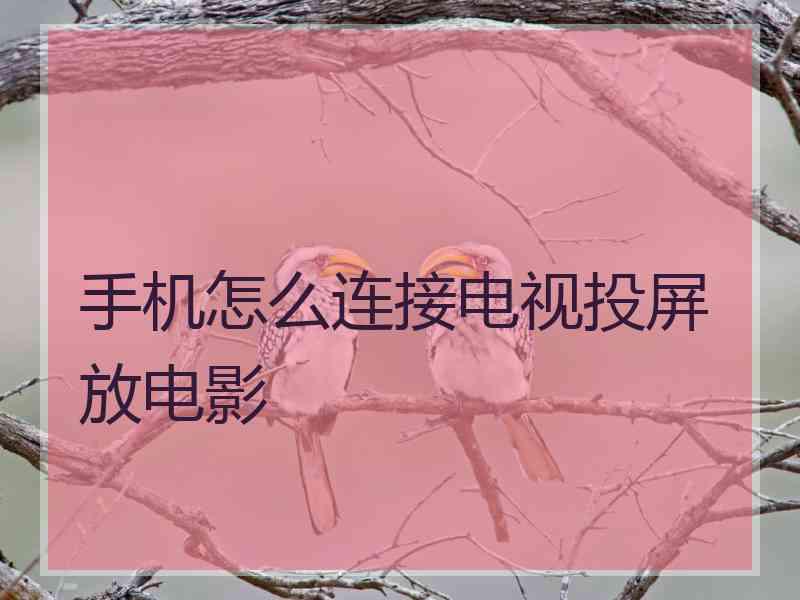 手机怎么连接电视投屏放电影