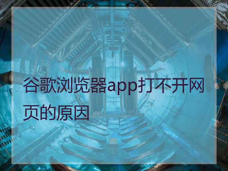 谷歌浏览器app打不开网页的原因