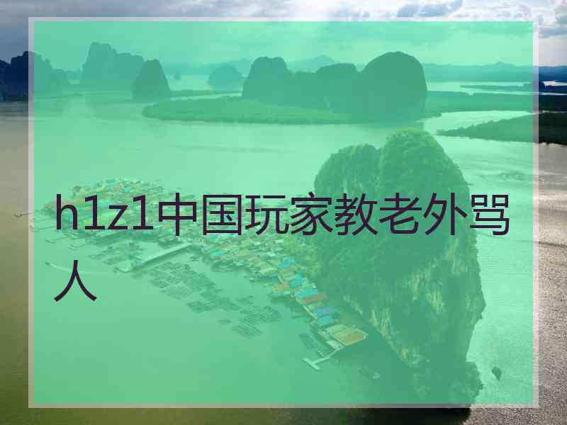 h1z1中国玩家教老外骂人