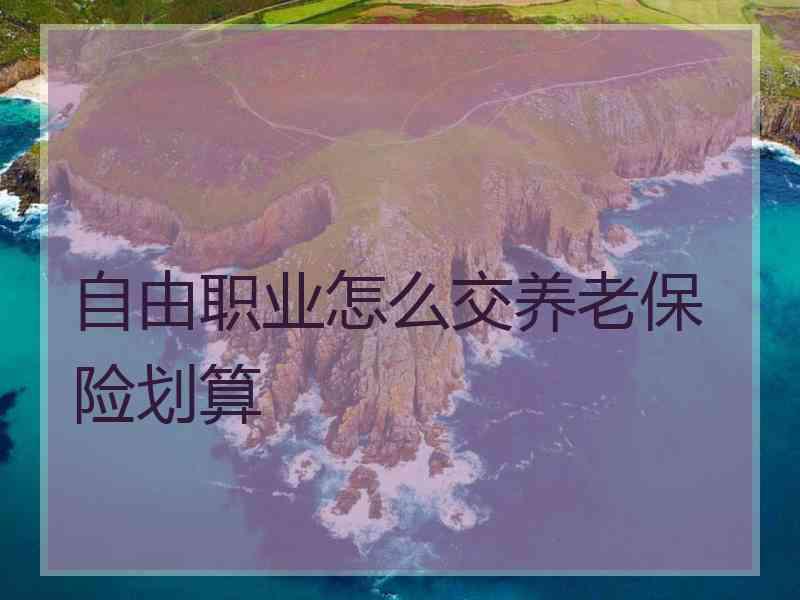 自由职业怎么交养老保险划算