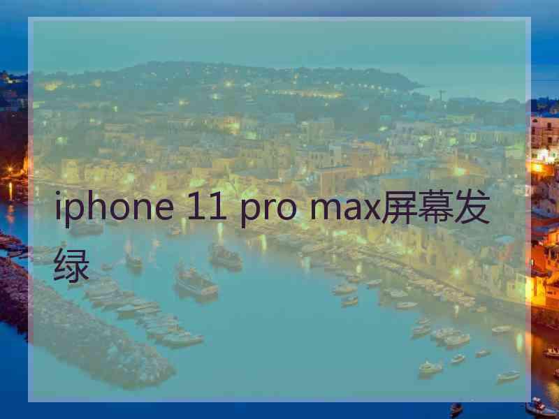 iphone 11 pro max屏幕发绿