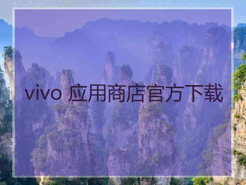 vivo 应用商店官方下载