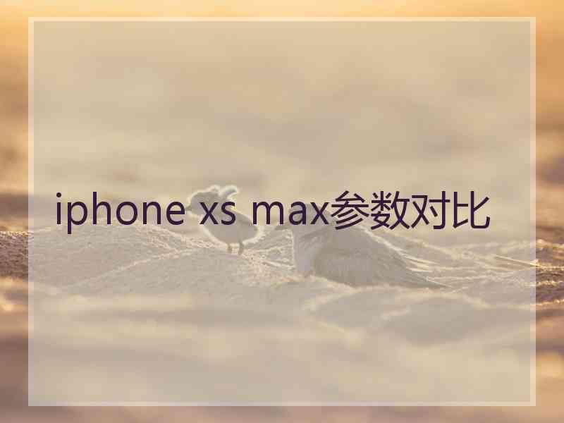 iphone xs max参数对比