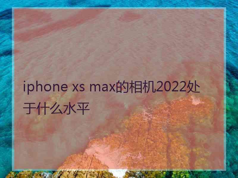 iphone xs max的相机2022处于什么水平