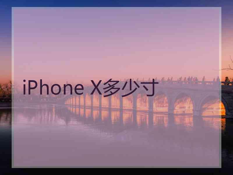 iPhone X多少寸