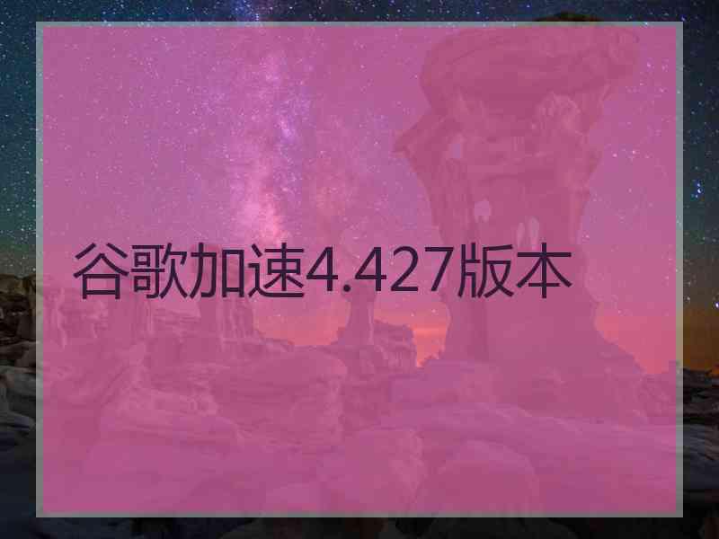 谷歌加速4.427版本