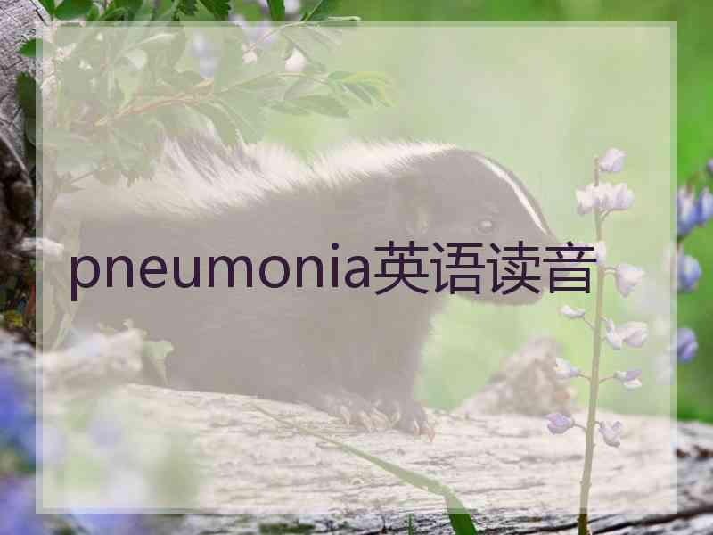 pneumonia英语读音