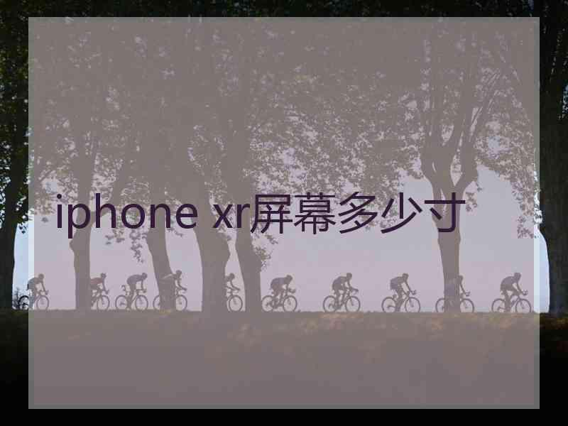 iphone xr屏幕多少寸