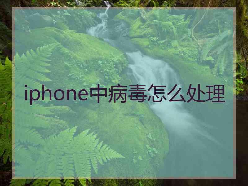 iphone中病毒怎么处理