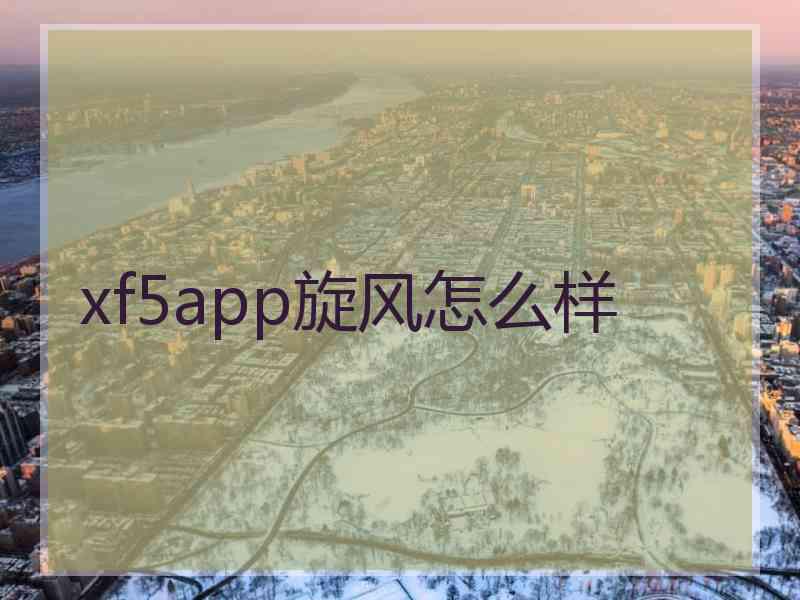 xf5app旋风怎么样