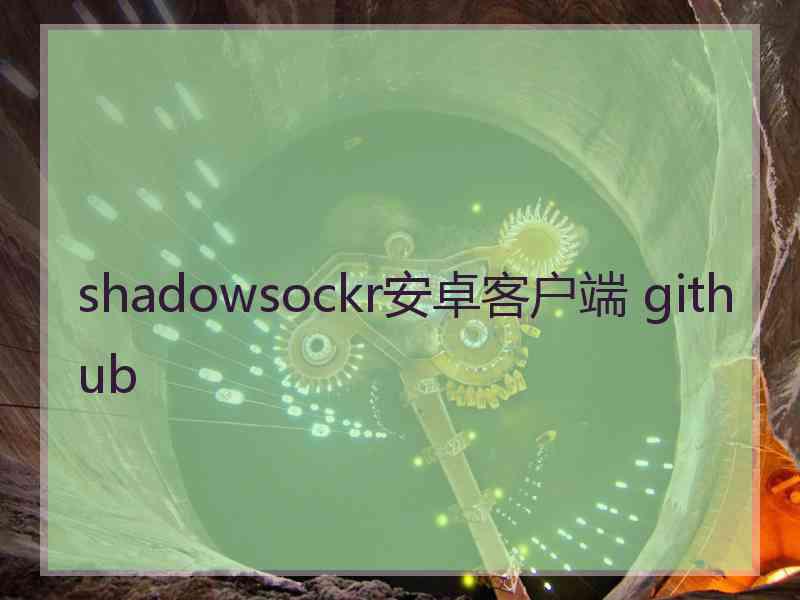 shadowsockr安卓客户端 github