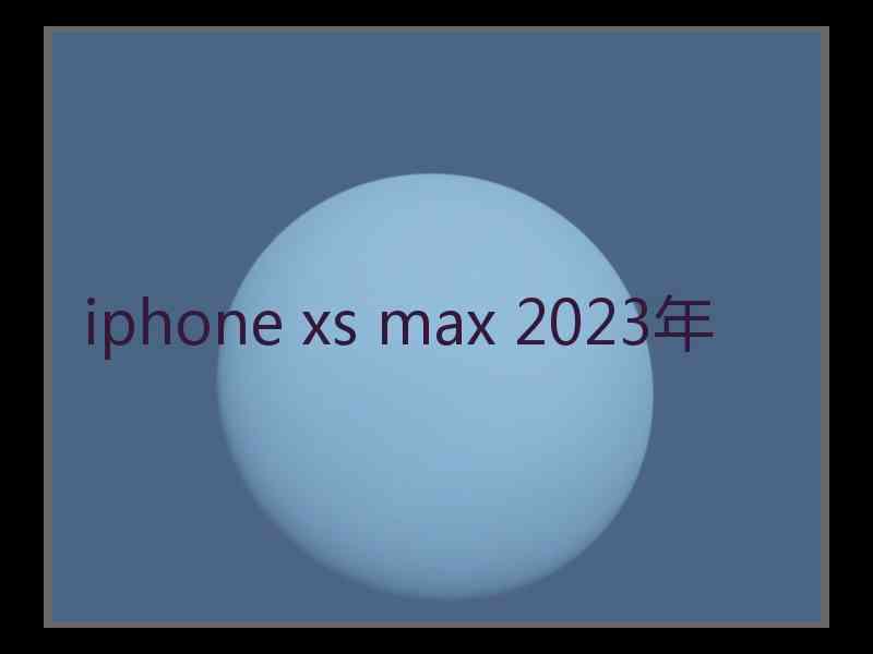 iphone xs max 2023年