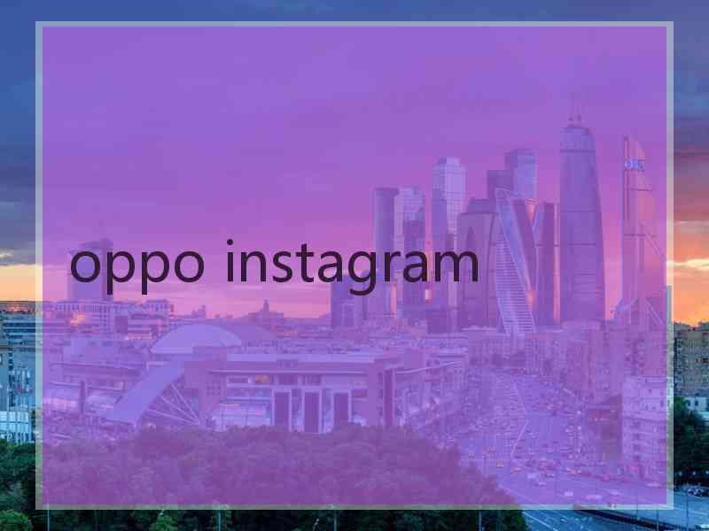 oppo instagram