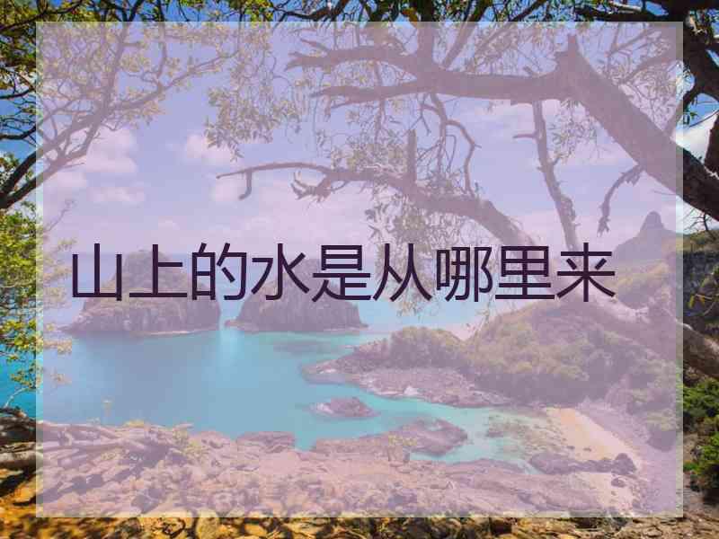 山上的水是从哪里来