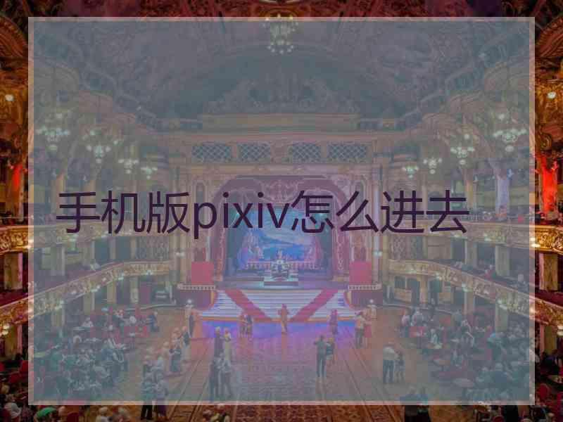 手机版pixiv怎么进去