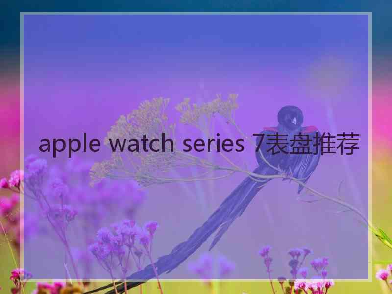 apple watch series 7表盘推荐