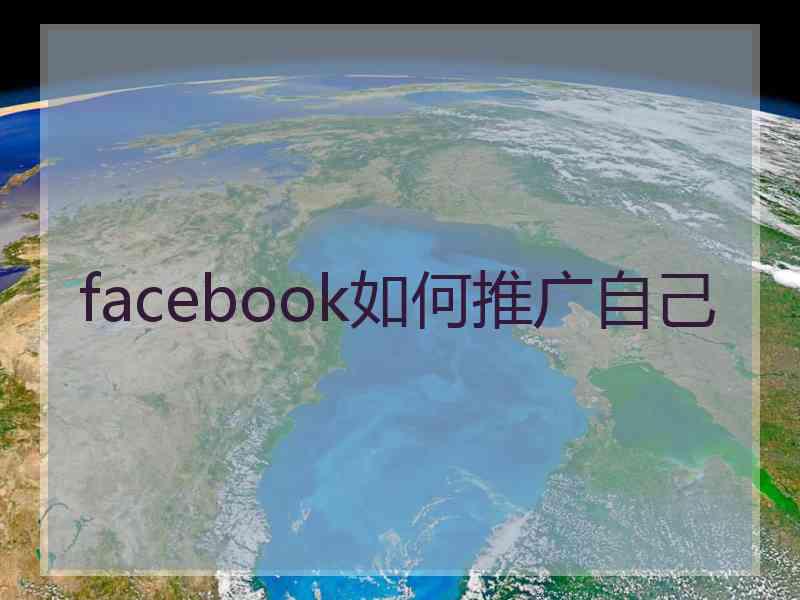 facebook如何推广自己