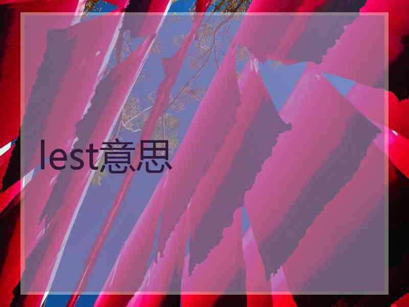 lest意思