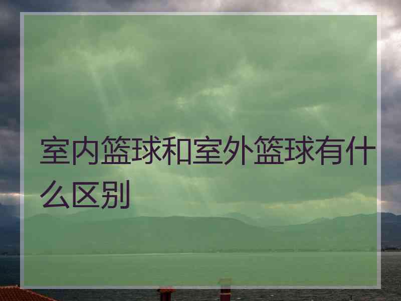 室内篮球和室外篮球有什么区别