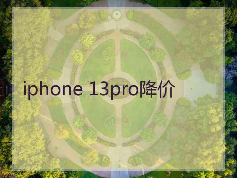 iphone 13pro降价