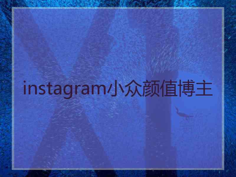 instagram小众颜值博主