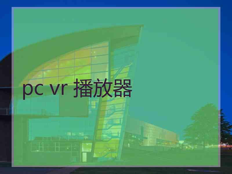 pc vr 播放器