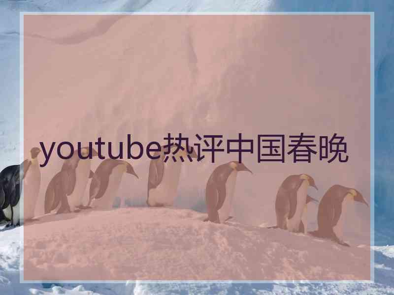 youtube热评中国春晚