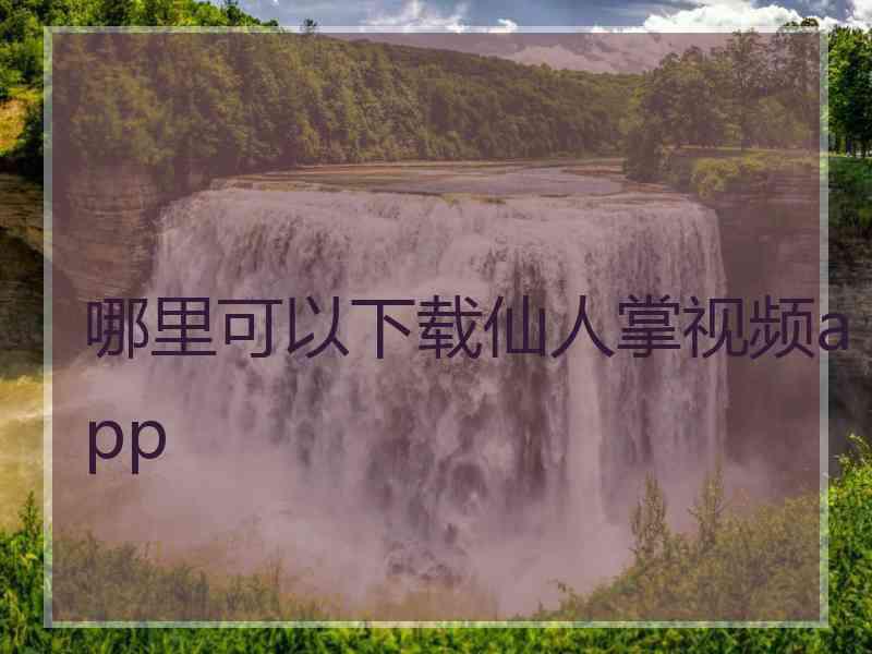 哪里可以下载仙人掌视频app