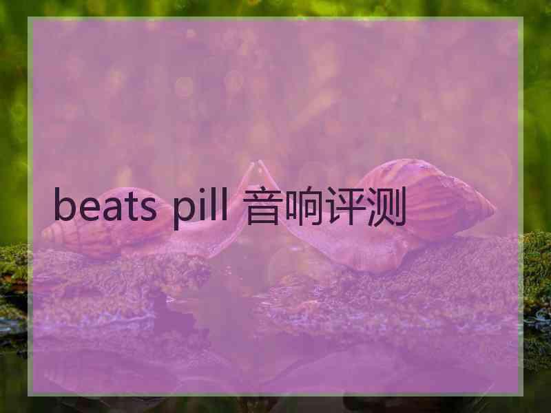 beats pill 音响评测