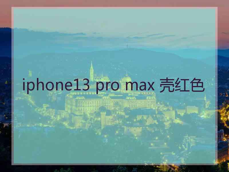 iphone13 pro max 壳红色