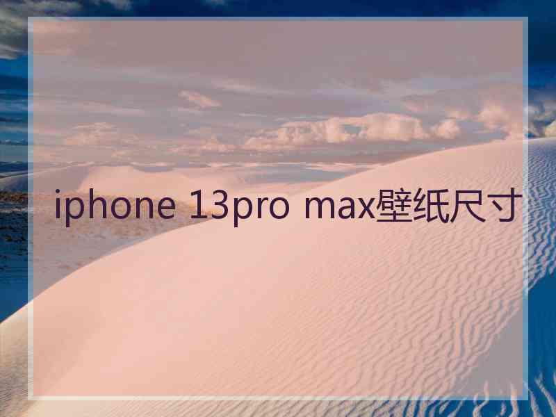 iphone 13pro max壁纸尺寸