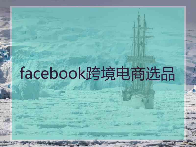 facebook跨境电商选品