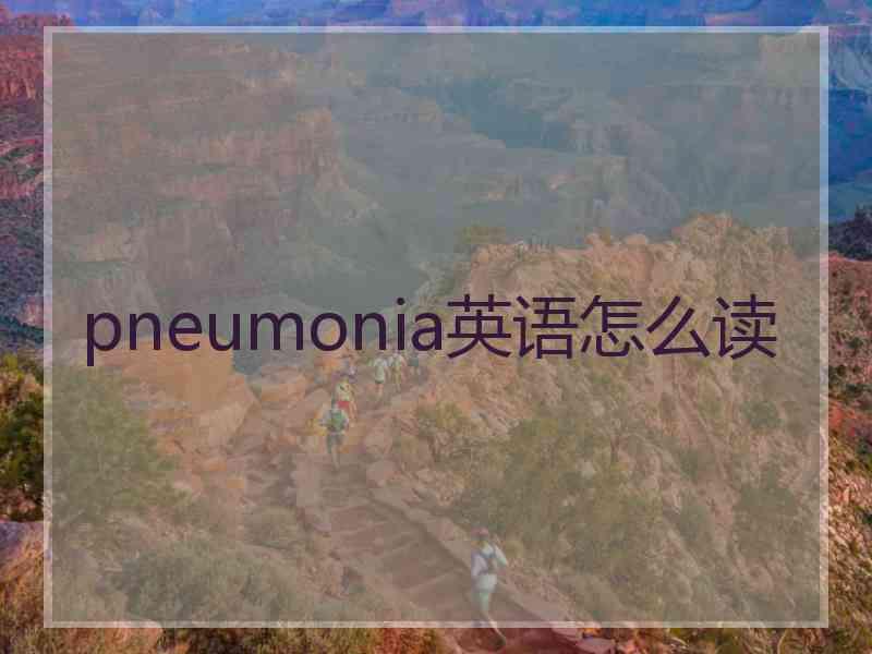 pneumonia英语怎么读