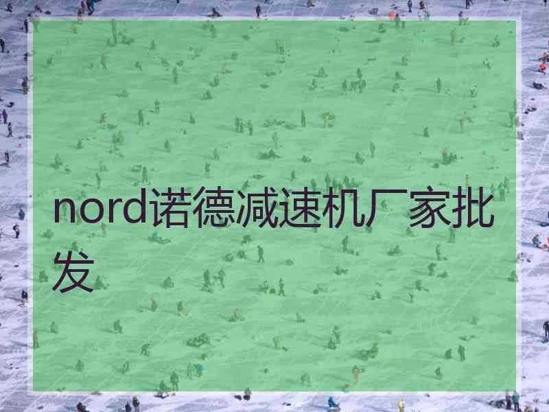 nord诺德减速机厂家批发