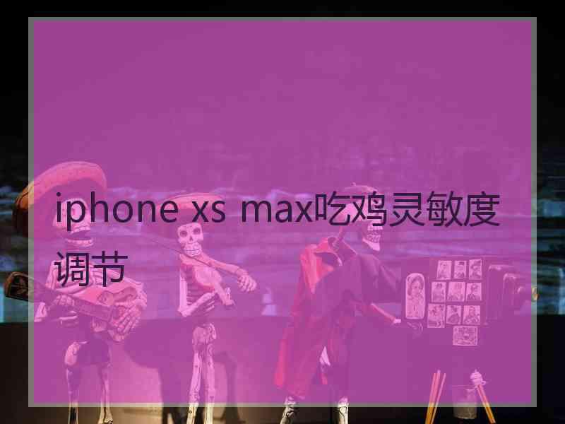 iphone xs max吃鸡灵敏度调节