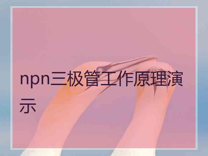 npn三极管工作原理演示