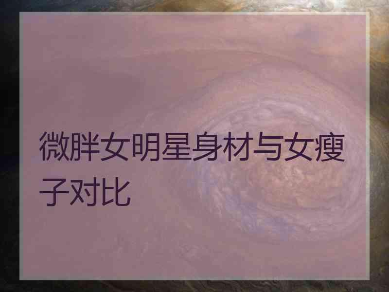 微胖女明星身材与女瘦子对比